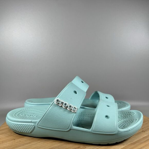 Crocs Classic Blue Slide Mens 7 Womens 9 Sandals Slip On Comfort - Picture 1 of 6